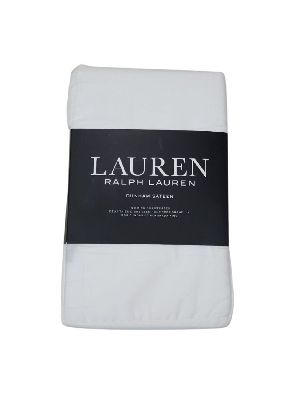 Lauren Ralph Lauren Dunham Sateen King Pillowcases White 300 Thread Count Cotton
